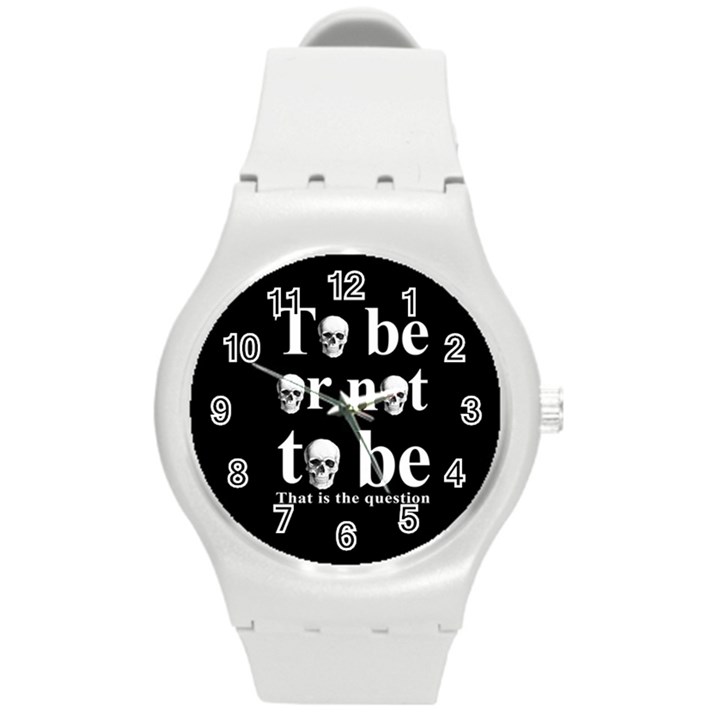 To be or not to be Round Plastic Sport Watch (M)