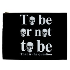 To Be Or Not To Be Cosmetic Bag (xxl)  by Valentinaart