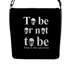 To Be Or Not To Be Flap Messenger Bag (l)  by Valentinaart