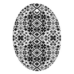 Pattern Oval Ornament (Two Sides)