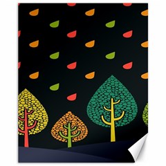 Vector Color Tree Canvas 11  x 14  