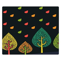 Vector Color Tree Double Sided Flano Blanket (Small) 