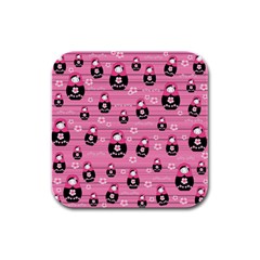 Matryoshka Doll Pattern Rubber Square Coaster (4 Pack)  by Valentinaart