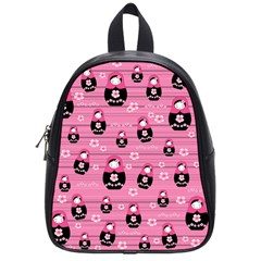 Matryoshka Doll Pattern School Bags (small)  by Valentinaart