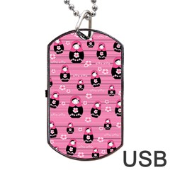 Matryoshka Doll Pattern Dog Tag Usb Flash (two Sides) by Valentinaart