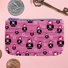 Matryoshka Doll Pattern Large Coin Purse by Valentinaart