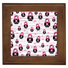 Matryoshka Doll Pattern Framed Tiles by Valentinaart