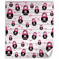 Matryoshka Doll Pattern Canvas 8  X 10  by Valentinaart