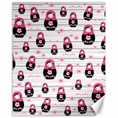 Matryoshka Doll Pattern Canvas 16  X 20   by Valentinaart