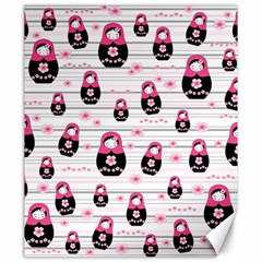 Matryoshka Doll Pattern Canvas 20  X 24   by Valentinaart