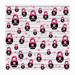 Matryoshka Doll Pattern Medium Glasses Cloth (2-side) by Valentinaart