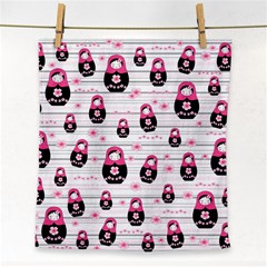 Matryoshka Doll Pattern Face Towel by Valentinaart