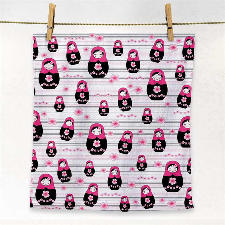 Matryoshka doll pattern Face Towel