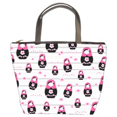 Matryoshka Doll Pattern Bucket Bags by Valentinaart