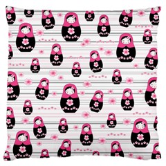 Matryoshka Doll Pattern Large Cushion Case (one Side) by Valentinaart