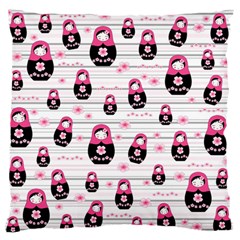 Matryoshka Doll Pattern Standard Flano Cushion Case (one Side) by Valentinaart