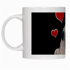 Love Pugs White Mugs by Valentinaart