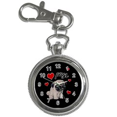 Love Pugs Key Chain Watches by Valentinaart