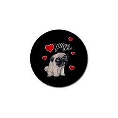 Love Pugs Golf Ball Marker by Valentinaart