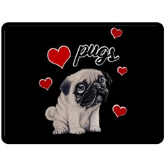 Love Pugs Fleece Blanket (large) 