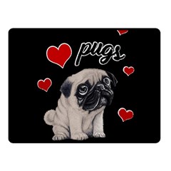 Love Pugs Fleece Blanket (small)