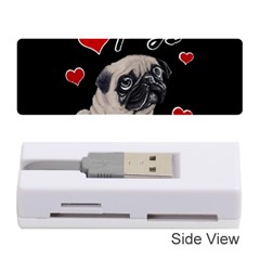 Love Pugs Memory Card Reader (stick)  by Valentinaart