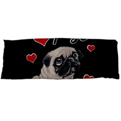 Love Pugs Body Pillow Case (dakimakura) by Valentinaart