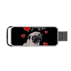 Love Pugs Portable Usb Flash (one Side) by Valentinaart