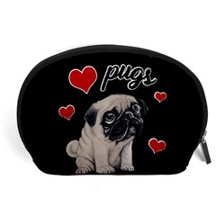 Love Pugs Accessory Pouches (large)  by Valentinaart