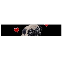 Love Pugs Flano Scarf (large) by Valentinaart