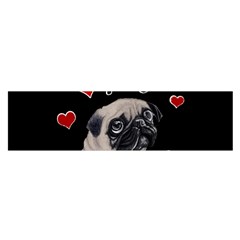 Love Pugs Satin Scarf (oblong) by Valentinaart