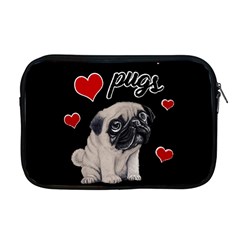 Love Pugs Apple Macbook Pro 17  Zipper Case by Valentinaart