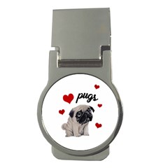 Love Pugs Money Clips (round)  by Valentinaart