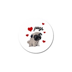 Love Pugs Golf Ball Marker by Valentinaart