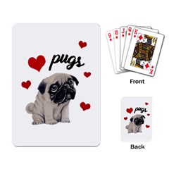 Love Pugs Playing Card by Valentinaart