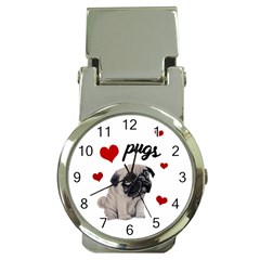 Love Pugs Money Clip Watches by Valentinaart