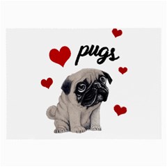 Love Pugs Large Glasses Cloth (2-side) by Valentinaart