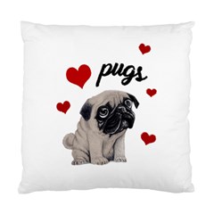 Love Pugs Standard Cushion Case (one Side) by Valentinaart