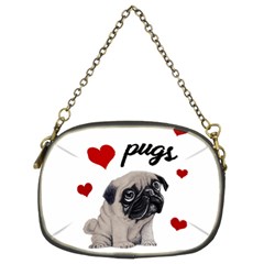 Love Pugs Chain Purses (two Sides)  by Valentinaart