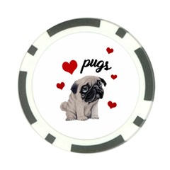 Love Pugs Poker Chip Card Guard (10 Pack) by Valentinaart