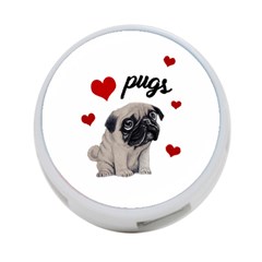 Love Pugs 4-port Usb Hub (one Side) by Valentinaart