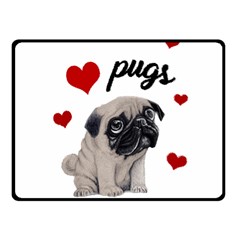 Love Pugs Fleece Blanket (small)