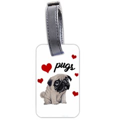 Love Pugs Luggage Tags (two Sides) by Valentinaart