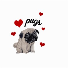 Love Pugs Small Garden Flag (two Sides) by Valentinaart