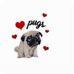 Love pugs Small Garden Flag (Two Sides) Front