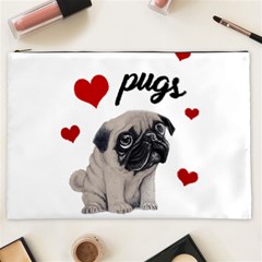 Love Pugs Cosmetic Bag (xxl)  by Valentinaart