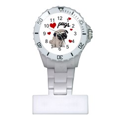 Love Pugs Plastic Nurses Watch by Valentinaart