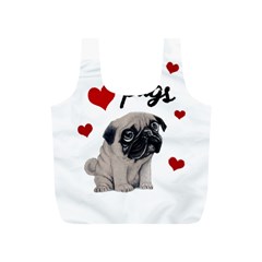 Love Pugs Full Print Recycle Bags (s)  by Valentinaart