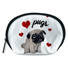 Love Pugs Accessory Pouches (medium)  by Valentinaart