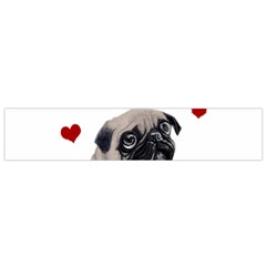 Love Pugs Flano Scarf (small) by Valentinaart